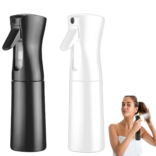 Vaporizador Agua Fina Niebla Pulverizador Continuo, Botella Spray Pulverizador Reutilizable para Limpieza, Peluquería, Planta, Mascota (2 Piezas)