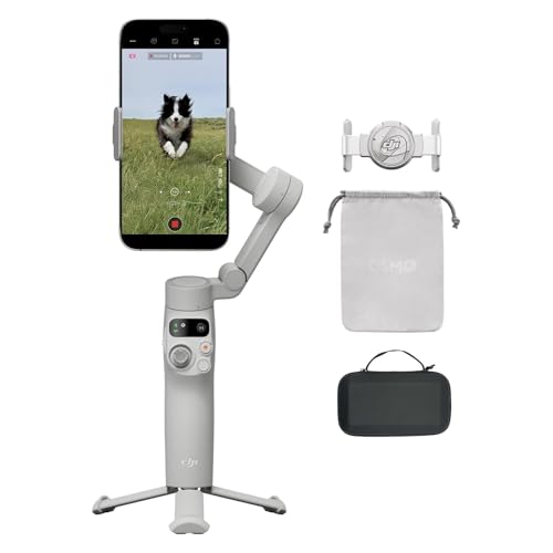 Estabilizador DJI Osmo Mobile 7P para iPhone, Android, Seguimiento Nativo, Iluminación, Estabilizador de teléfono de 3 Ejes, Inicio rápido, Edición con un Toque (DJI Osmo Mobile 7 Bundle)