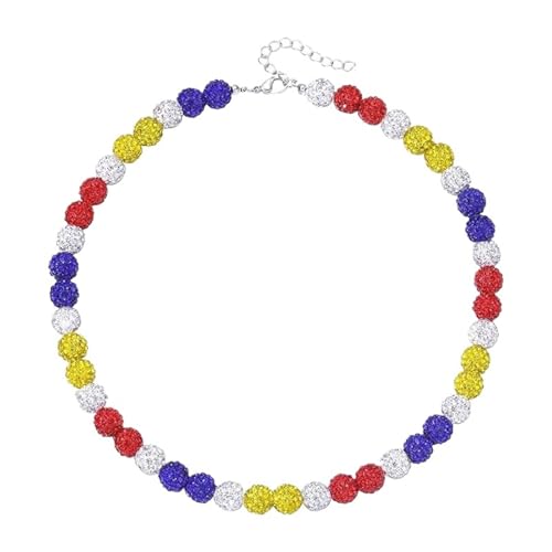 野球選手ネックレス メンズ - ラインストーンボールビーズチェーン、選手とファンのためのスポーツ(20inch_Type-17)