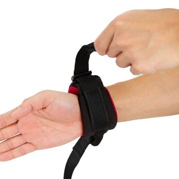 Image of Gooby Neoprene Wristband Sport Leash, Black, 6 FT | Hands-free wristband; Neoprene padded cushion; 6 ft; Adjustable hook-and-loop fastener; All-weather