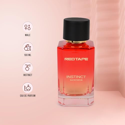 Image of Red Tape Instinct Eau De Parfum for Men 100ML Perfume Spray | Long Lasting Woody & Musky Fragrance | Premium Scent | Sophisticated Masculine Aroma | Luxury Gift for Men