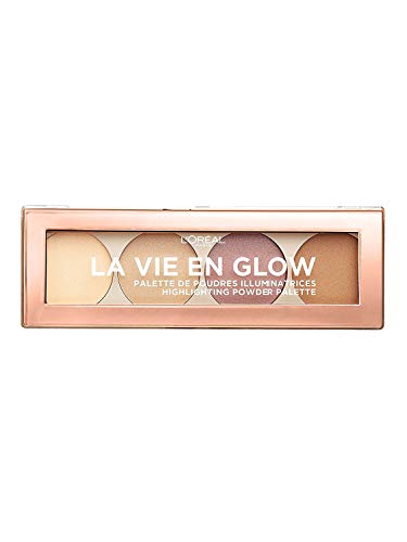 L'Oreal París La Vie En Glow Highlighting Paleta de polvo para cálido resplandor