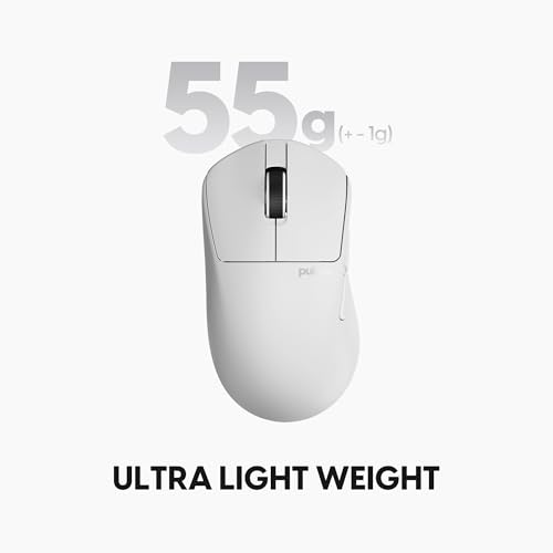 Image of Pulsar Gaming Gears X3 Wireless Gaming Mouse, Ultra Lightweight (1.94 oz /55g), Hybrid Ergonomic, Optical Switch, 32000 DPI, 750 IPS, XS-1 Sensor, 8k Compatible (Left-Handed, Medium, White)