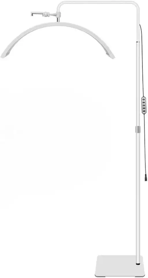 Ring Light Meia Lua, Luminaria Meia Lua Estetica Mesa 3 Tons Ajustavel Salao Beleza Limpeza de Pele(Branco)