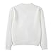 Danny D Young Girl′s Bowknot Sequin Knitted Sweater Crew Neck Long Sleeved Tops for Autumn and Winter (US, Age, 7 Years, 8 Years, White)