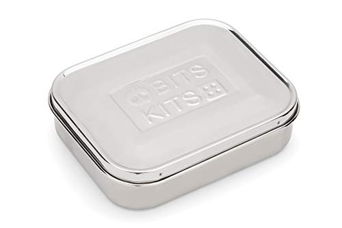 Image of Bits Kits Bento Box Lunch and Condiment Containers Bundle, Stainless Steel