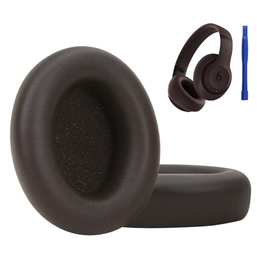 Almohadillas para oreja compatibles con Beats Studio Pro, reemplazo con espuma viscoelástica mejorada y cuero protein cómodo (Marrón profundo) miniatura 1