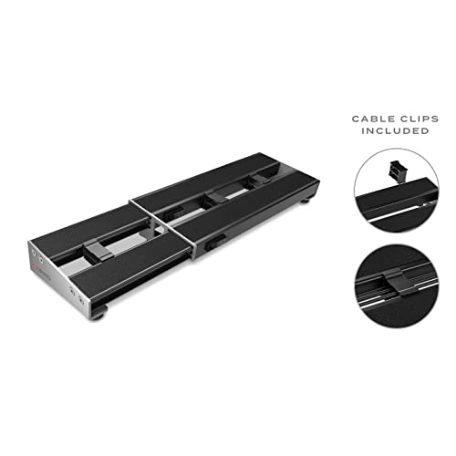D'addario Xpnd Pedal Board - Guitar Pedal Board That Expands - Pedal Boards For Guitars - 1 Row, Lightweight, Durable Aluminum Pedalboard - Pre-Applied Loop Velcro For Swapping Pedals #TOP3