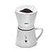 Bialetti 6750 2 Cup Porcelain Pourover Coffee Dripper with Mug, White