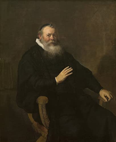 Tableau Portrait d'Eléazar Swalmius par Rembrandt Toile Décoration Salon