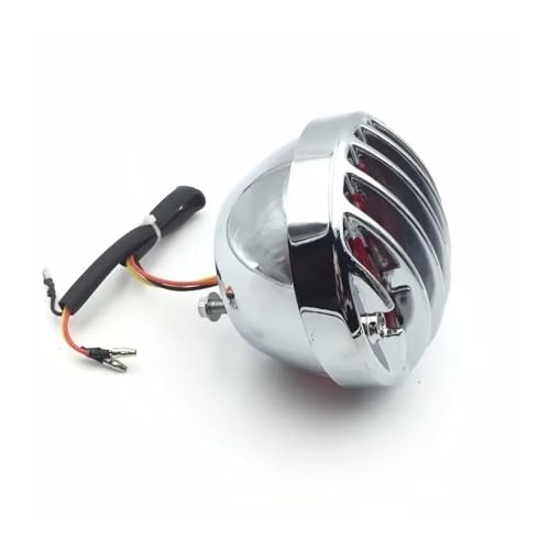 Feu frein LED moto rond résistant aux vibrations avec support de plaque pour ATV et Cruiser