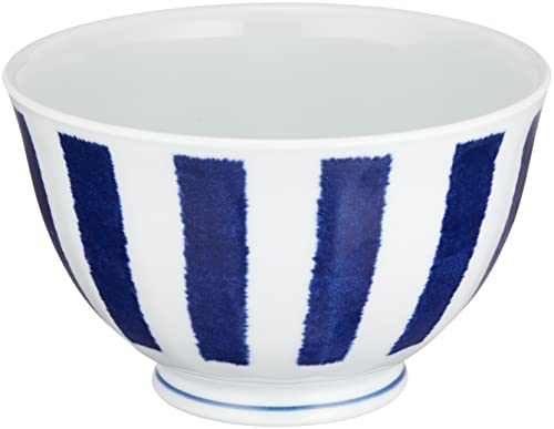 ????(Saikaitoki) Hasami Ware 32566 Lightweight Donburi, Okonomidon, Chamfering, Indigo Dyed Tusususa, Microwave Safe, Dishwasher Safe, Made in Japan