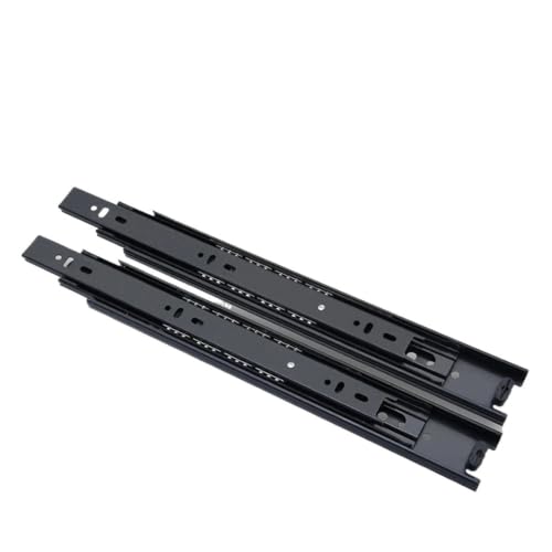 Rieles para muebles en acero laminado en frío negro de alta resistencia y tres secciones, 2 uds 5
