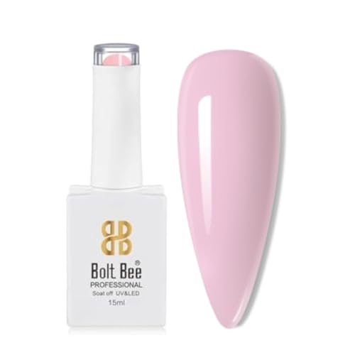 Image of Bolt Bee Light Pink Color Gel Nail Polish Soak Off UV Gel DIY at Home Manicure Salon Nail Art