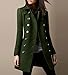 chouyatou Women's Winter Double Breasted Wool Coat Elegant Collared Wool Blend Trench Pea Coat (X-Large, Army Green)