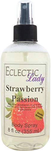 Eclectic Lady Strawberry Passion Body Spray, Double Strength, 8 ounces, Body Mist for Women with Clean, Light & Gentle Fragrance, Cologne with Soft, Subtle Aroma For Daily Use