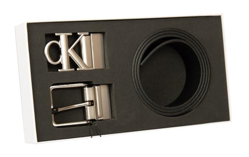 Calvin Klein CK JEANS men's belt with two buckles, shortenable and reversible, gift box item ZM0ZM025282