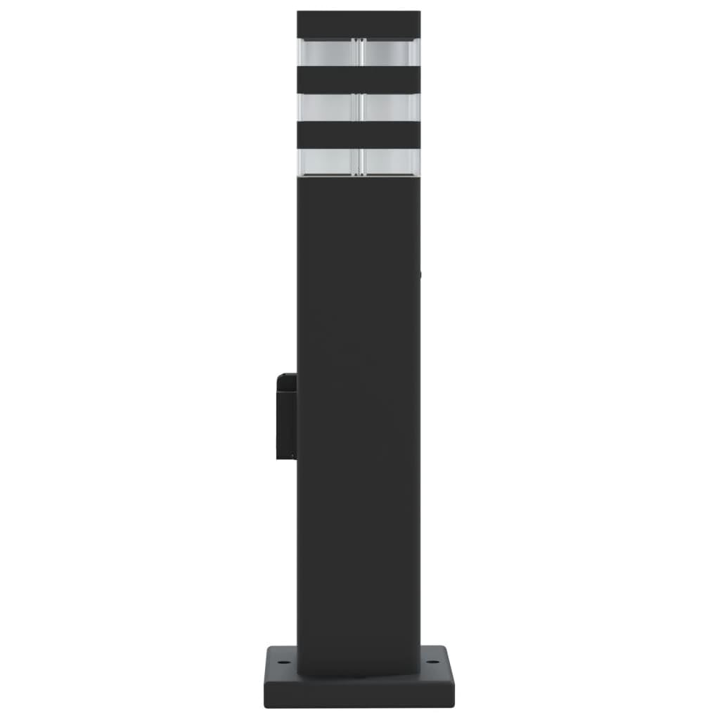 Lampy podłogowe zewnętrzne z wtyczką 3 szt. Aluminium Czarny 50 cm