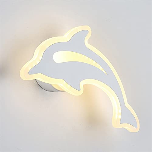 Aplique de Pared, lámpara de Pared, luz LED de delfín, iluminación de Espejo, 17 W, CA 90-260 V, decoración de baño, Inodoro, lámpara de Pared pequeña para Interiores, Apliques de