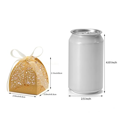 Gold favor boxes style 6