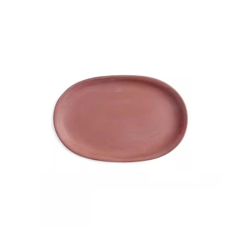 Kx9Lb8d plant saucer Elliptical Purple Sand Clay Plant Saucer, Home Gardening for Planter Drip Trays 5.9 Inch flower pot saucer(Red)