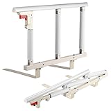 [Robusta y duradera] Fabricada en aluminio y acero inoxidable, esta barandilla de cama soporta hasta 180 kg de forma segura, lo que garantiza su durabilidad. Las tres secciones de la barandilla miden 70 cm (ancho) x 40 cm (alto), lo que la hace ideal para camas pequeñas. Las barras superiores y verticales están acolchadas con espuma para un agarre fácil y una comodidad óptima.