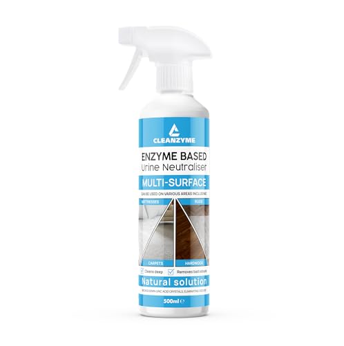 Cleanzyme - Urine Odour Neutraliser 500ml - Enzyme Cleaner for Pet & Human Urine - Eliminates Odours at Source - Carpet Mattress Upholstery & Fabric Freshener