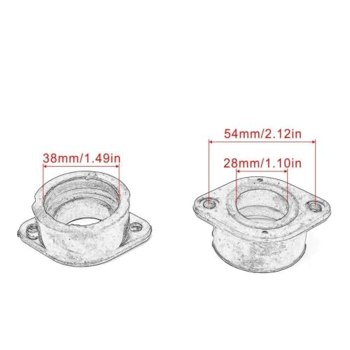 Tubo de admisión para carburador KZ650 y KZ700 en goma técnica de alta durabilidad 2