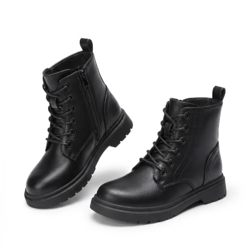 Athlefit Athlefit Boys Girls Combat Boots Kids Booties with Zipper 6 Big Kid