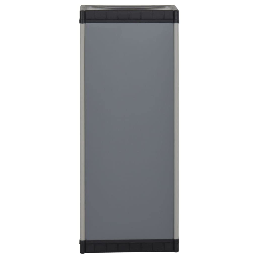 Generico Armadietto da Giardino con 1 Ripiano Grigio e Nero 35x40x85 cm,Armadietti e stipi