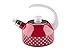 Riess, 0543-077, Flötenkesssel Plus, COUNTRY - PÜNKTCHEN ROT, Durchmesser 18 cm, Höhe 21.7 cm, Inhalt 2 Liter, Emaille, rot
