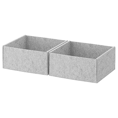 Boîte KOMPLEMENT gris clair bac de rangement armoire et étagère 25x27x12