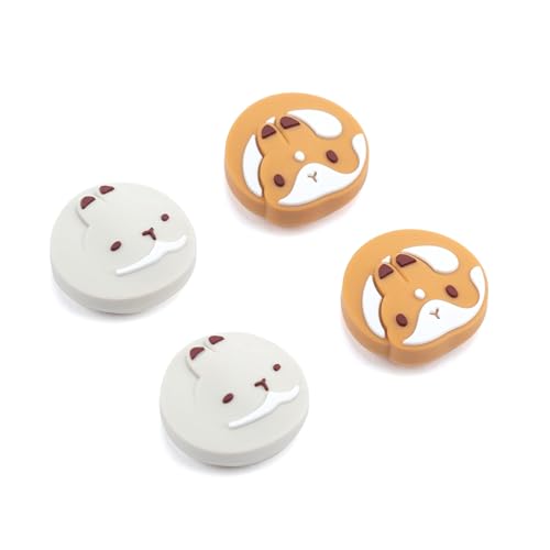 Image of GeekShare Thumb Grip Caps Compatible with Switch /OLED /Switch Lite, 4PCS Cute Silicone Joystick Cover - Team Timothy Design