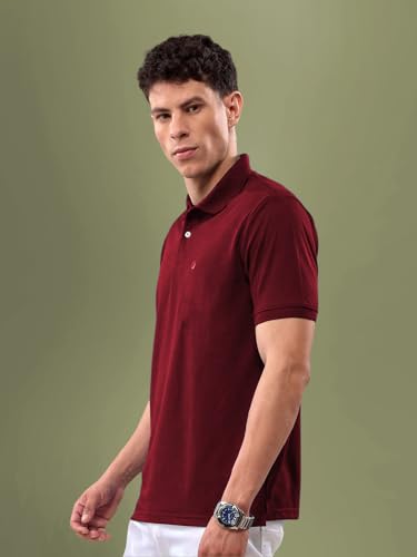 Image of Lux Nitro Mens's Cotton Polo T-Shirt | Half Sleeve Round Neck T-Shirt for Man | Solid Regular Fit