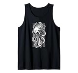 Dessin délirant d'un cauchemar sous-marin : les tentacules visqueux du monstre marin s'enroulent autour d'un crâne humain stylé. Ce pourrait aussi être un tatouage super cool. Montre-le au monde avec ce dessin !