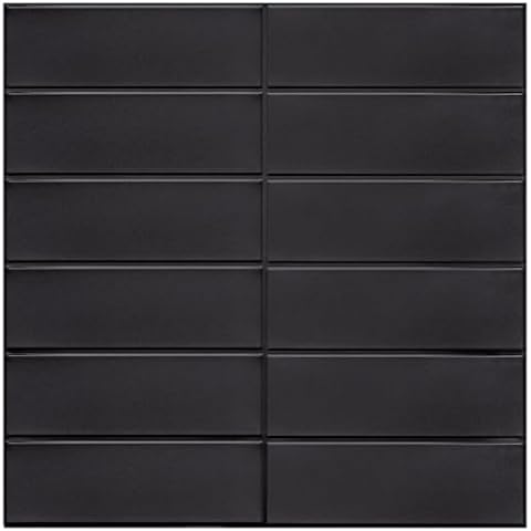 AdoDecor Matte Black Peel and Stick Backsplash (10-Sheet) Cover