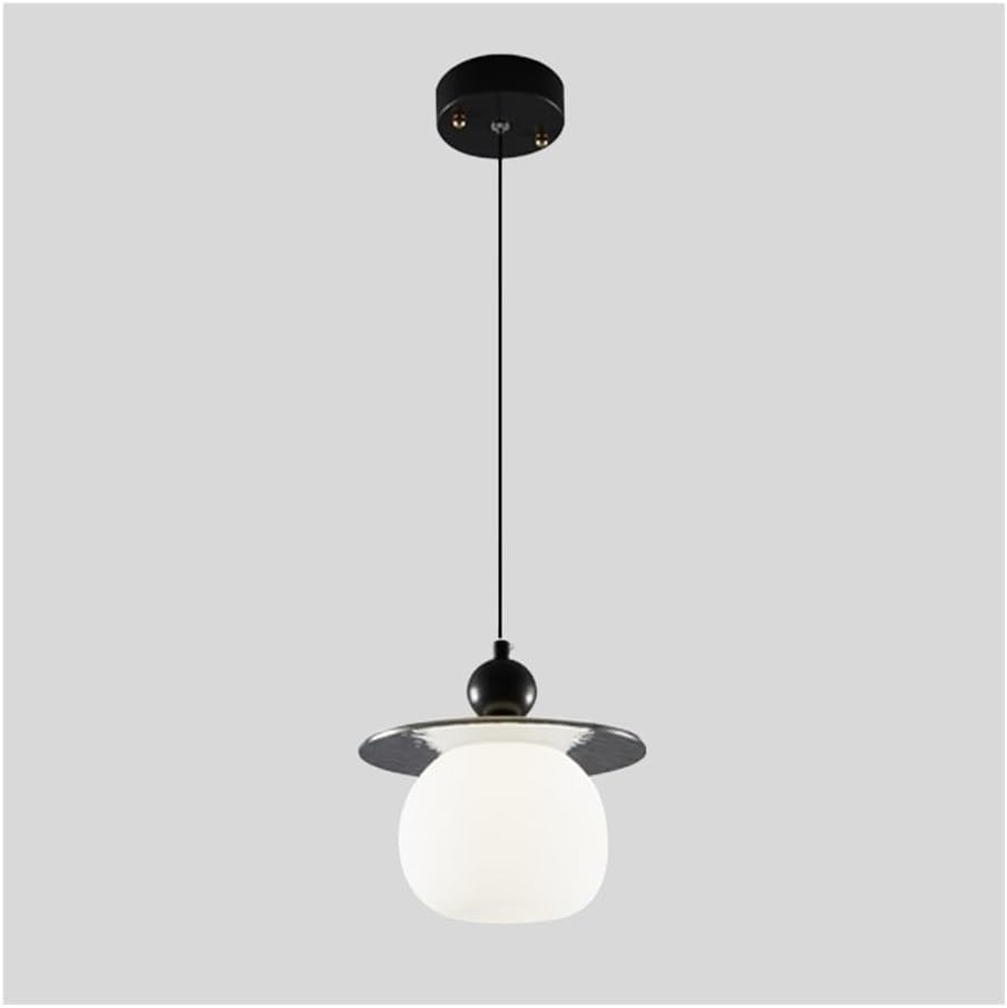 Lampe suspendue LED en verre et cuivre noir pour îlot de cuisine