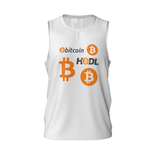 Bitcoin Logo HODL BTC Crypto Cryptocurrency Men's Basketball Jersey Tank Top for Men - Image 3