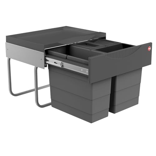 Hailo Abfallsammler 364453 | Mülleimer Raumspar-Tandem-S 3 fach |...