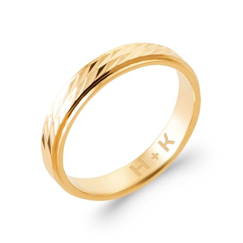 Alliance plaquée or 18k striée pour homme et femme, l'éclat durable d'un bijou français