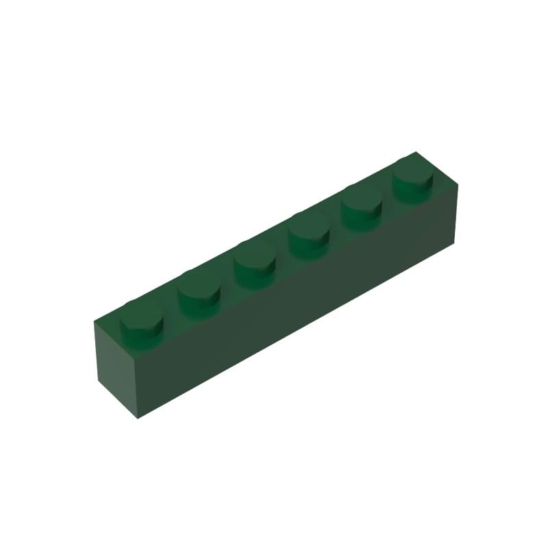 3009 Basic Bricks Brick 1x6 50 Pieces GDS-535 Compatible with Lego Building Blocks Color:Dark Green โ image 1