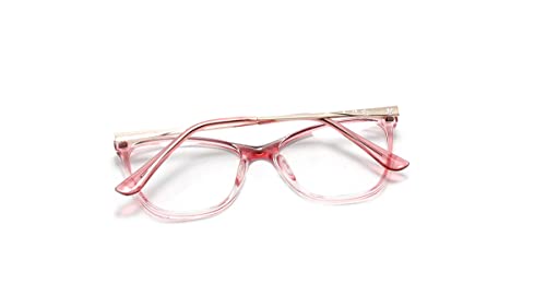 Óculos Armação Infantil Gatinho Com Lentes Sem Grau Xy-8001 Idade:4 A 9 Anos (Rosa-Transparente)