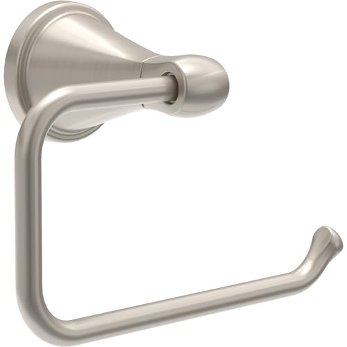 Delta Faucet Becker (1-Pack) Toilet Paper Holder SpotShield Brushed Nickel Wall Mounted Euro Hook Design BCK50-DN