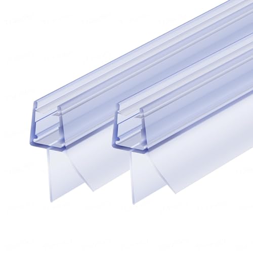 SVNR Junta para puerta de ducha de 100 cm para puertas de cristal de 4-6 mm, impermeabilizante, sin amarillear, 100% estanqueidad, ajuste universal, 2 unidades