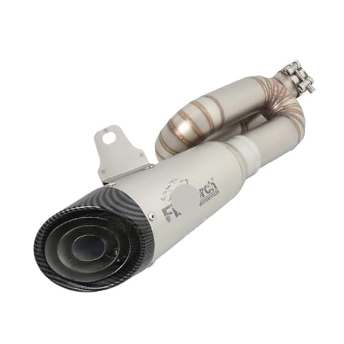 Silencieux D'échappement Moto pour Street Triple 765 SR RS 2017-2022 Échappement Modifier Silencieux Double Catalyseur Tuyau De Liaison D'Échappement