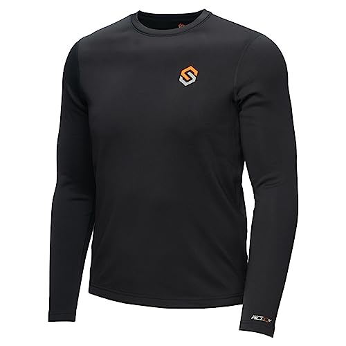 ScentLok ClimaFleece BaseSlayers Midweight Base-Layer Shirt, Hunting Clothes for Men and Women - Black (Large)