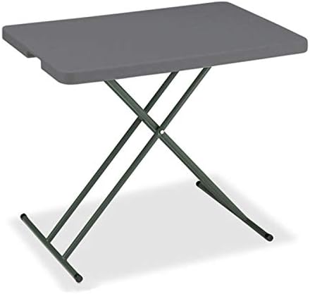 Miniatura 7 de Global Industrial Mesa plegable de plástico de altura ajustable, 30 "x 20", carbón