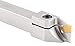 Accusize Industrial Tools 1/2'' Shank Heavy Duty Indexable Grooving/Cut-Off Holder, Nickel Plated, with a Gtn-2 Tin Coated Carbide Insert, 2415-5024
