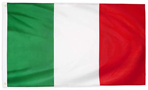 DANF Italy Flag 3x5 Ft Thick Polyester Fade Resistant Brass Grommets Canvas Header italian National Flags 3 X 5 Feet