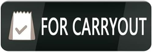 TBIMDC Carryout Area Acrylic Sign 3x10 Inch - Stylish Prominent